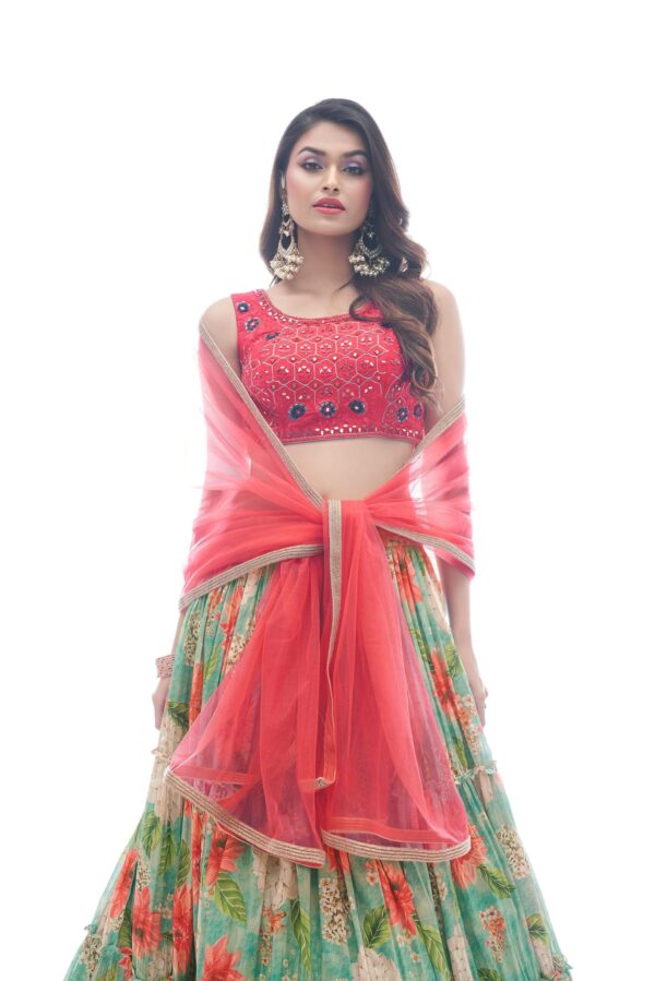 multi-color lehenga choli set