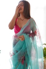 SKY-BLUE-PRINTED-ORGANZA-SAREE-(4)