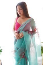 SKY-BLUE-PRINTED-ORGANZA-SAREE-(5)