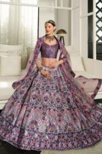 dusty purple silk lehenga coli set for women (1)