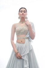 light gray designer lehenga choli set (3)-min