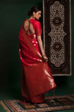 red silk saree (1)