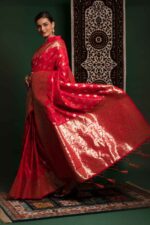 red silk saree (3)