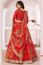 red tomamto floral printed lehenga choli (4)