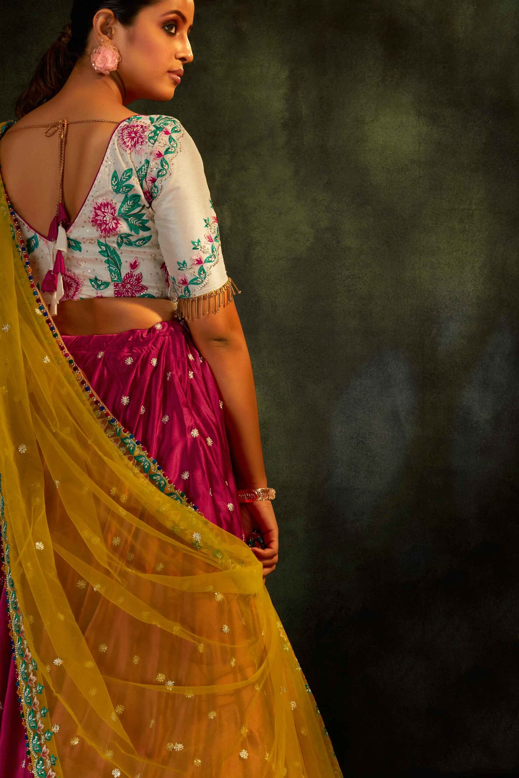 Dusty Pink Deep V-neck Satin Silk Blouse for Women, Wedding Sangeet Mehendi  Party Wear Custom Made Saree Blouse, Choli for Lehenga Crop Top - Etsy |  Plain blouse designs, Unique blouse designs,