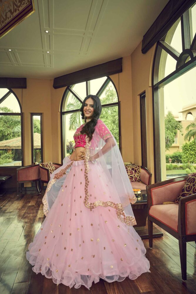Pink Color Heavy Embroidery Work Wedding Wear Designer Lehenga