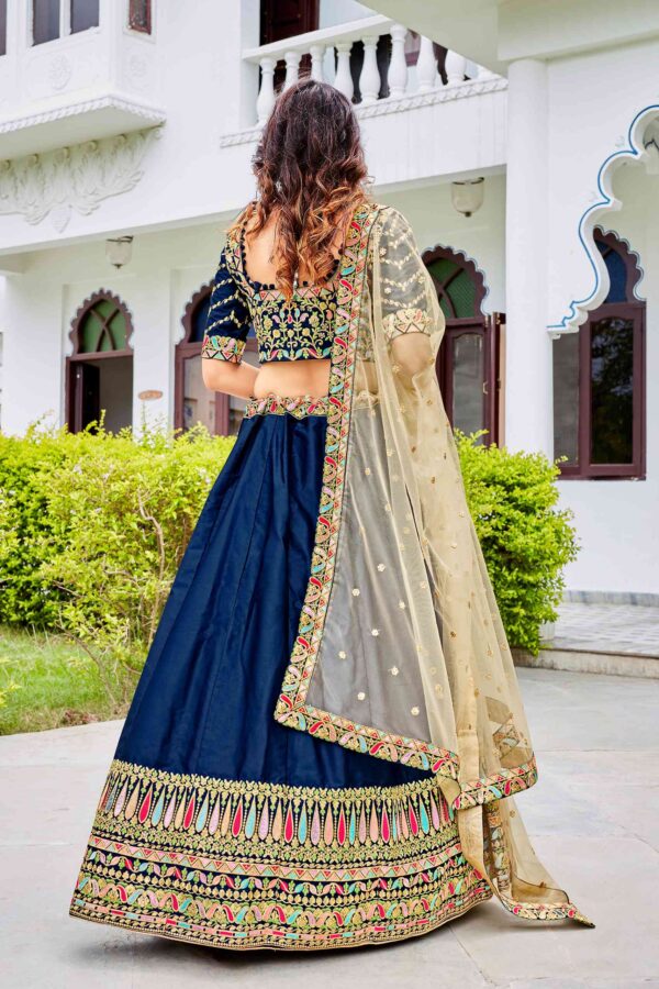 Blue ferrari silk lehenga choli