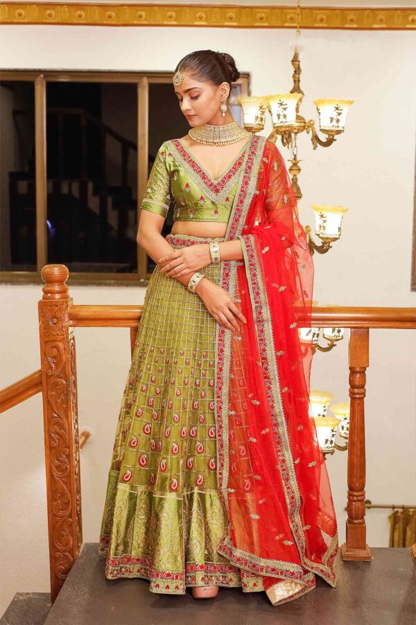 Mehendi green premium lehenga choli