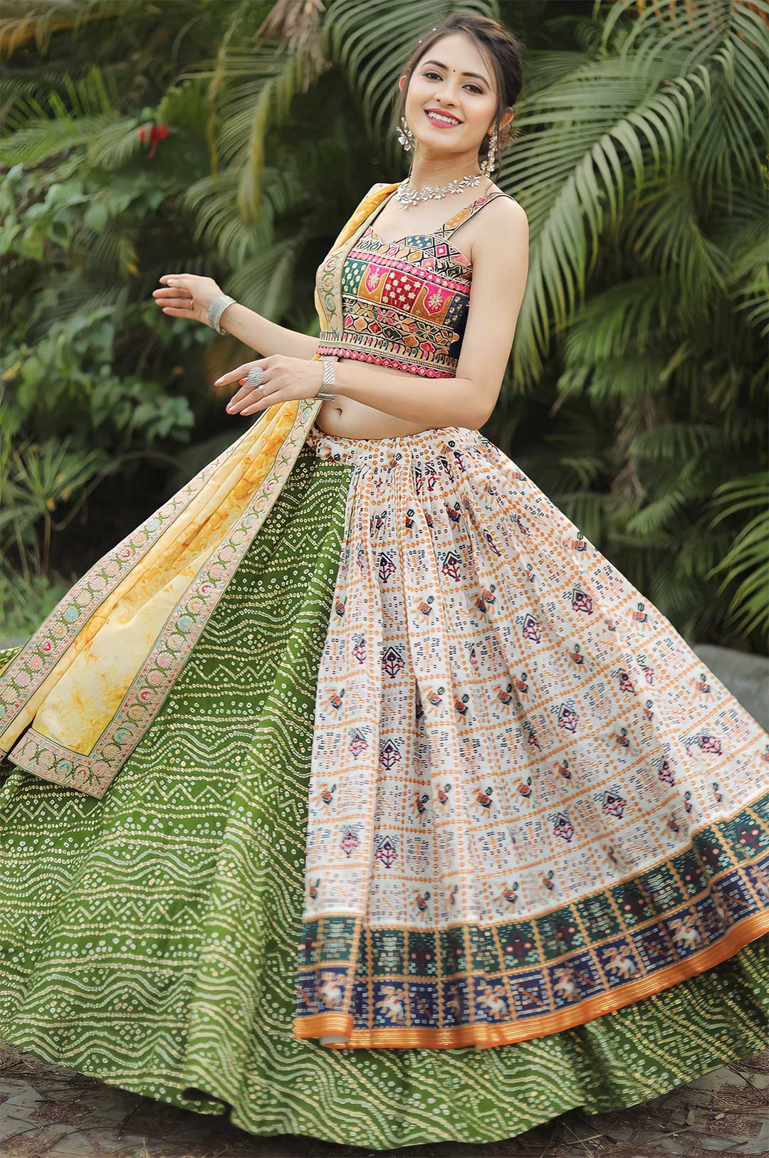 Gujrati Pattern Lehengas with Multi colors - Welcome to Aaradhyafancy dresse