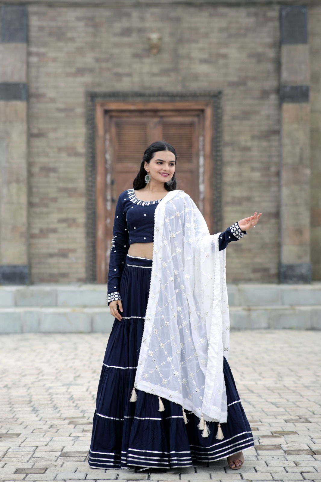 Vaishali Silk Printed Sequins Gota Patti Work Lehenga Choli – Avanshee