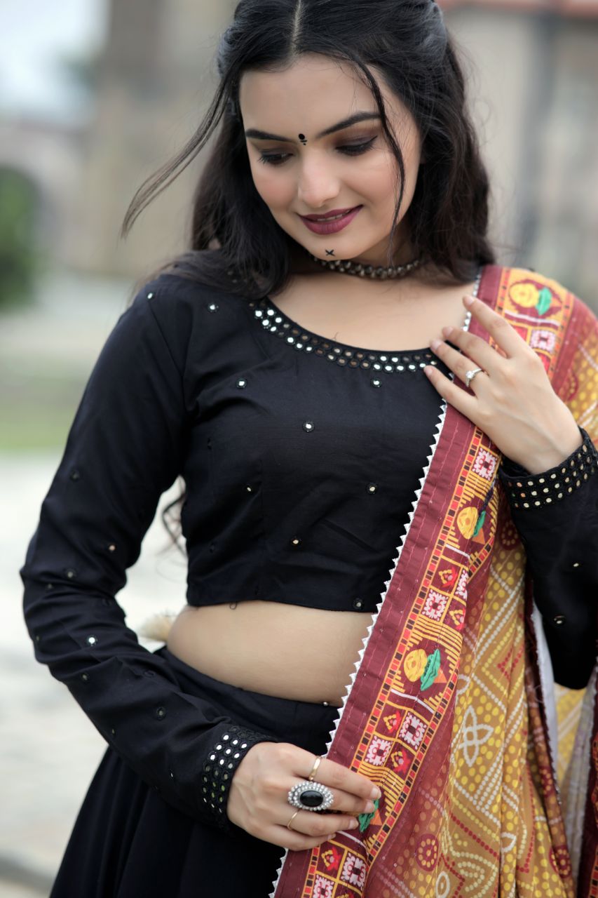 Black Saree with Blouse | Pallavi Jaipur
