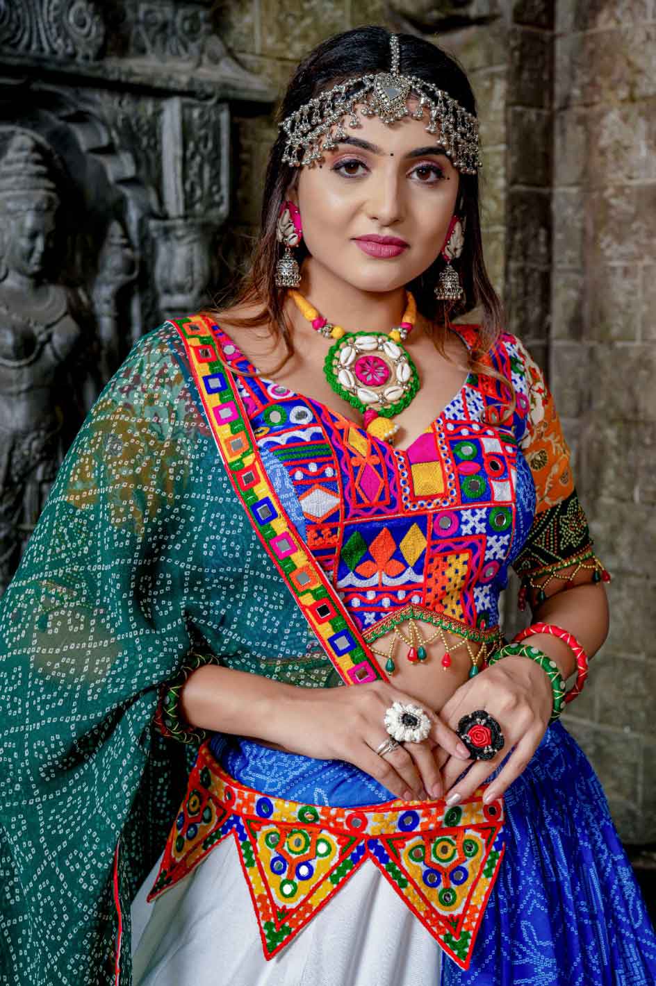Dandiya Navratri Oragange & Black Color Silk Gota Chaniya Choli – Sulbha  Fashions
