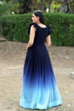 Blue Readymade Designer Gown (1)