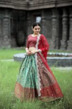 Bottle and red color onam special lehenga choli (3)