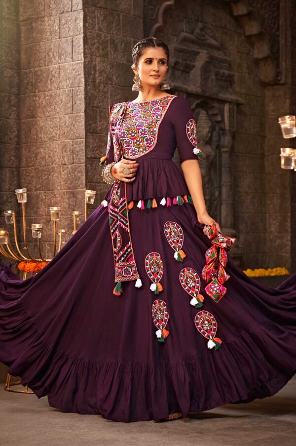 Dandiya raas lehenga choli for navratri design no.58 Purple