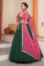 Green forever lehenga choli for navaratri festival (1)