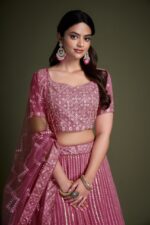 Onion Pink Trendy Georgette Lehenga Choli Set (1)