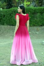 Pink Readymade Designer Gown (5)