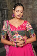 Pink forever lehenga choli for navratri (3)