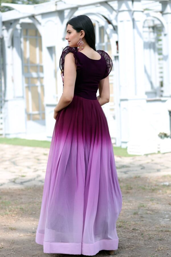 Wine Premium Designer Gown For Women