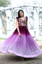 Wine Readymade Designer gown Collection (2)