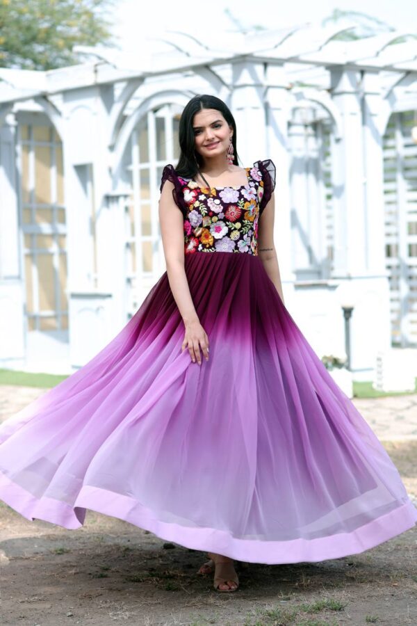 Wine Premium Designer Gown For Women