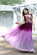 Wine Readymade Designer gown Collection (4)