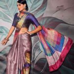 Satin Silk Digital Print Saree for Girls and Women (design no.2)