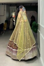 bridesmaid-brown-lehenga-choli-in-chinon-fabric-with-Digital-Print-With-Embroidery-Sequins-work--2