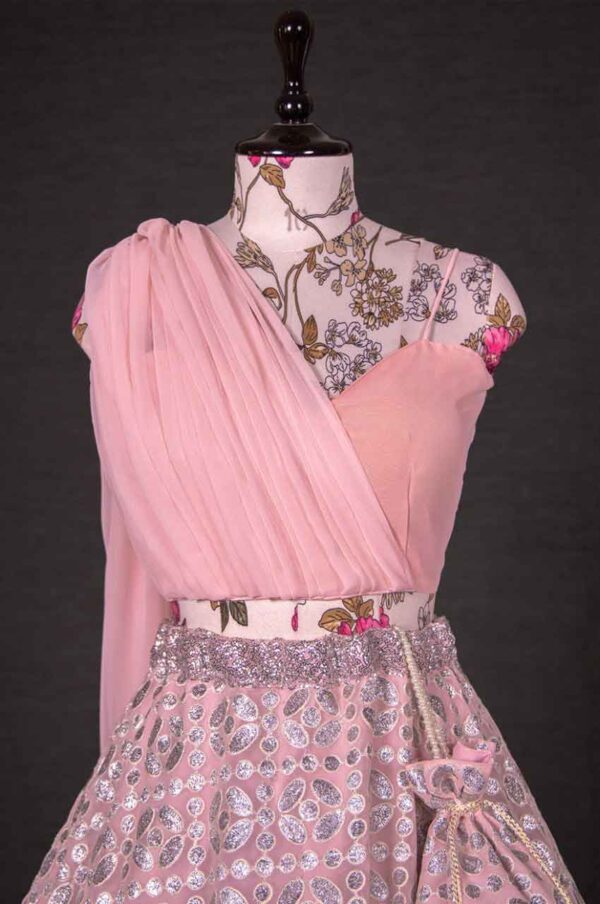 Ethereal Elegance Lehenga Set -pink lehenga choli for wedding