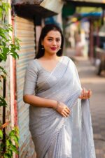 grey-Silver-Zari-Chiffon-Saree-with-Gota-Patches (3)