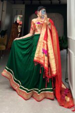 Green-Paithani-Lehenga-Choli