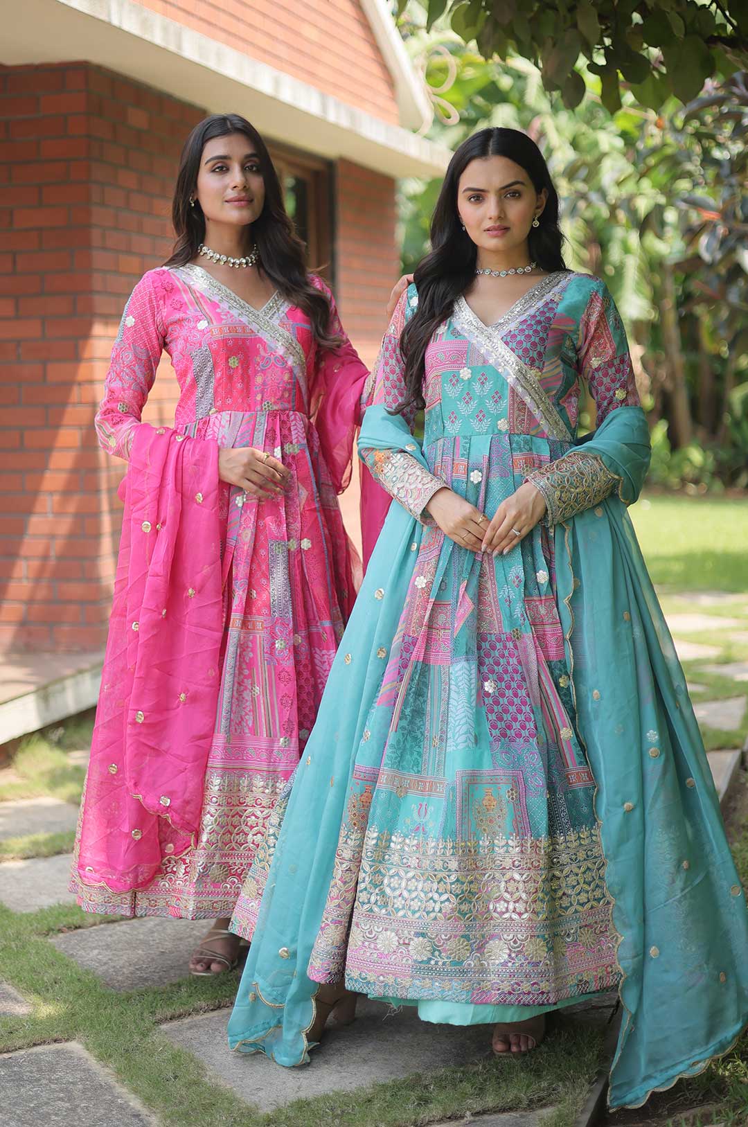 UMAFABRICS Women Gown Dupatta Set - Buy UMAFABRICS Women Gown Dupatta Set  Online at Best Prices in India | Flipkart.com