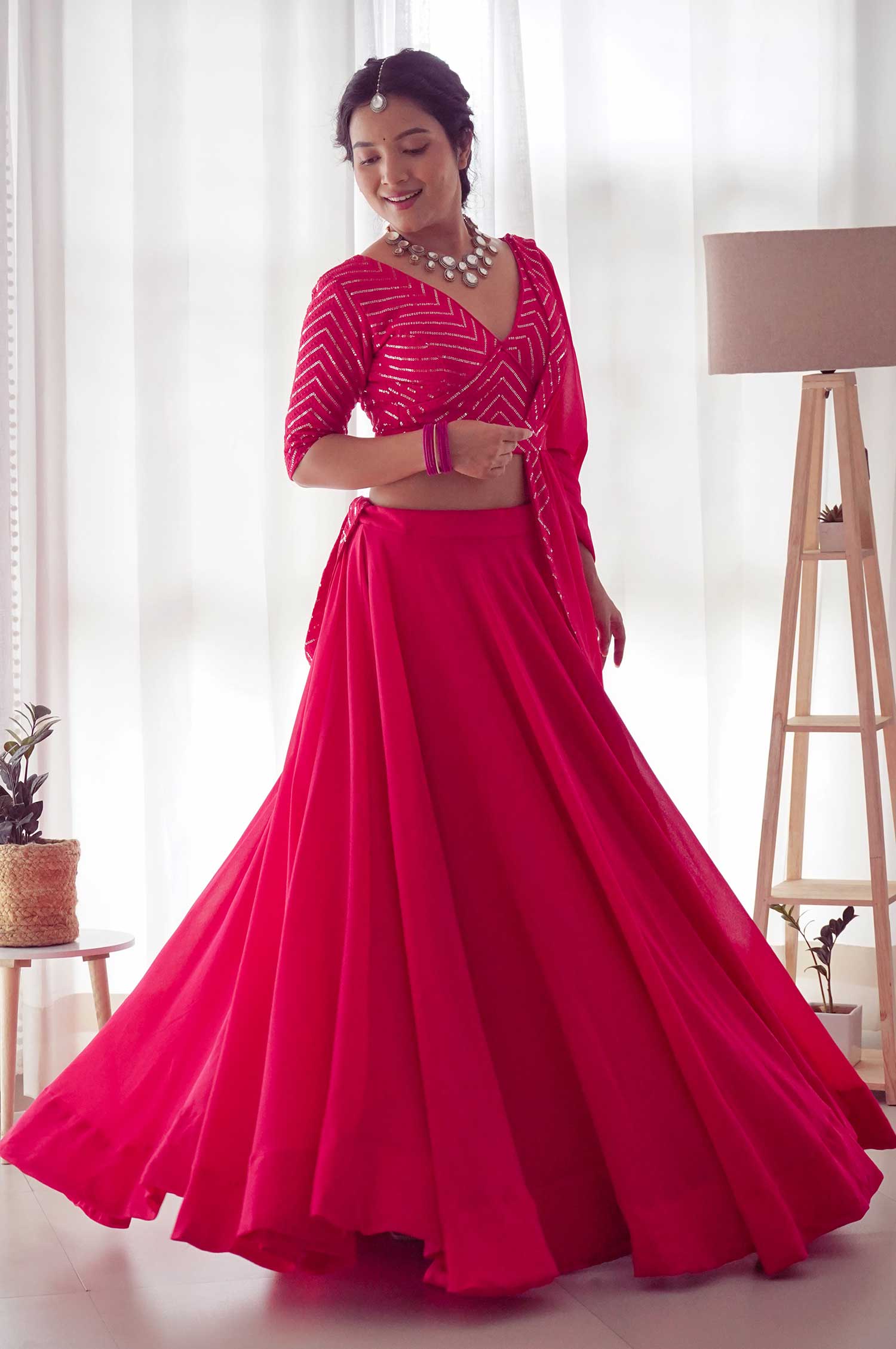 Pink Lehengas Online - Shop Designer Pink Lehenga Cholis @ Best Prices