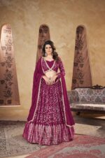 Deep-Pink-Designer-Lehenga-Choli-With-Pigment-Foil-work