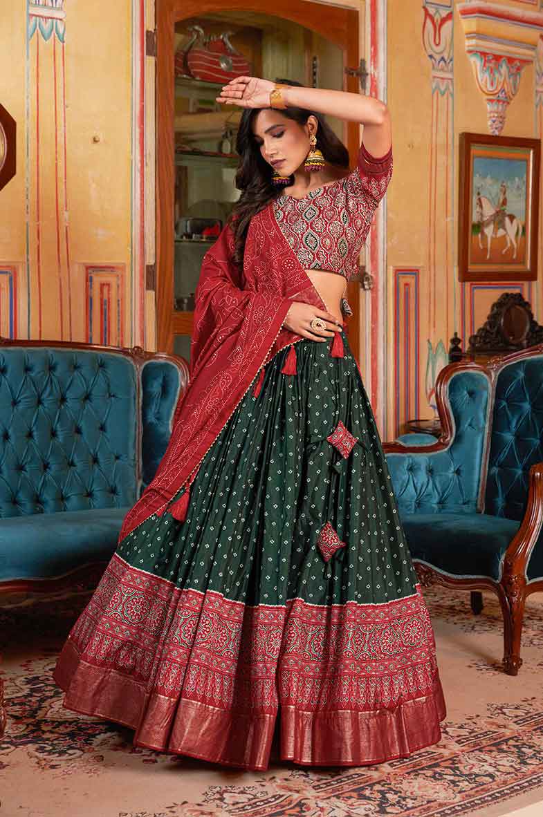 Bandhani lehenga online best sale