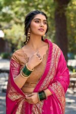 Pink-and-Mist-Kalamkari-Print-Lehenga-Choli-Foil-Work-2