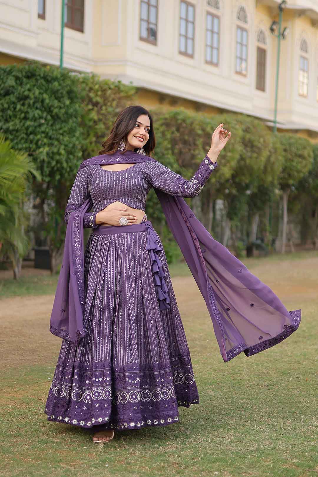 Purple designer lehenga choli