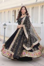 Black-Blooming-Georgette-Sequins-Embroidered-Designer-Lehenga-Choli-2