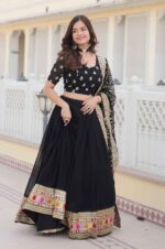 Black-Blooming-Georgette-Sequins-Embroidered-Designer-Lehenga-Choli-3