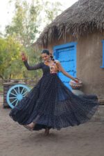 Black-Bandhani-Print-Kutchi-Patchwork-Gown-For-Navratri-4