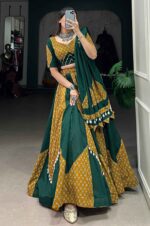 Green-And-Magenta-Navratri-Special-Pure-Cotton-Lehenga-Choli-4