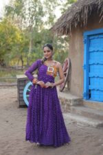 Purple-Bandhani-Print-Kutchi-Patchwork-Gown-For-Navratri-2