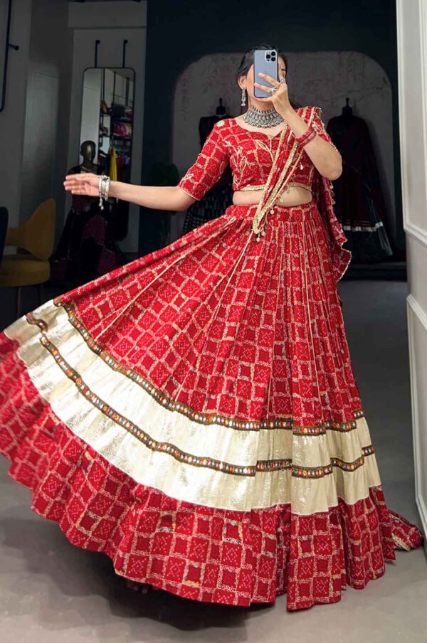 Rajasthani navratri Lehenga Choli Rayon with Foil and Gota patti work