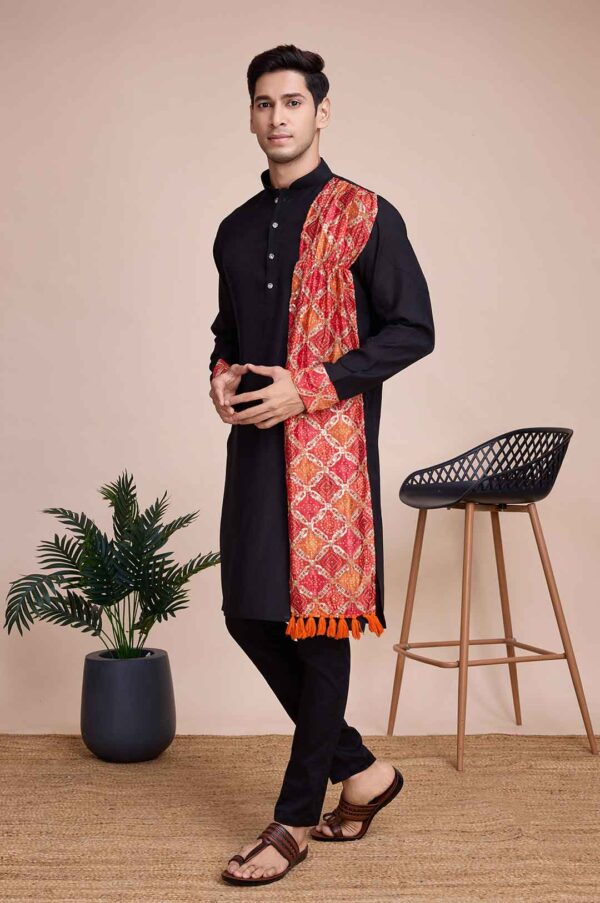 black Navratri Kurta for men