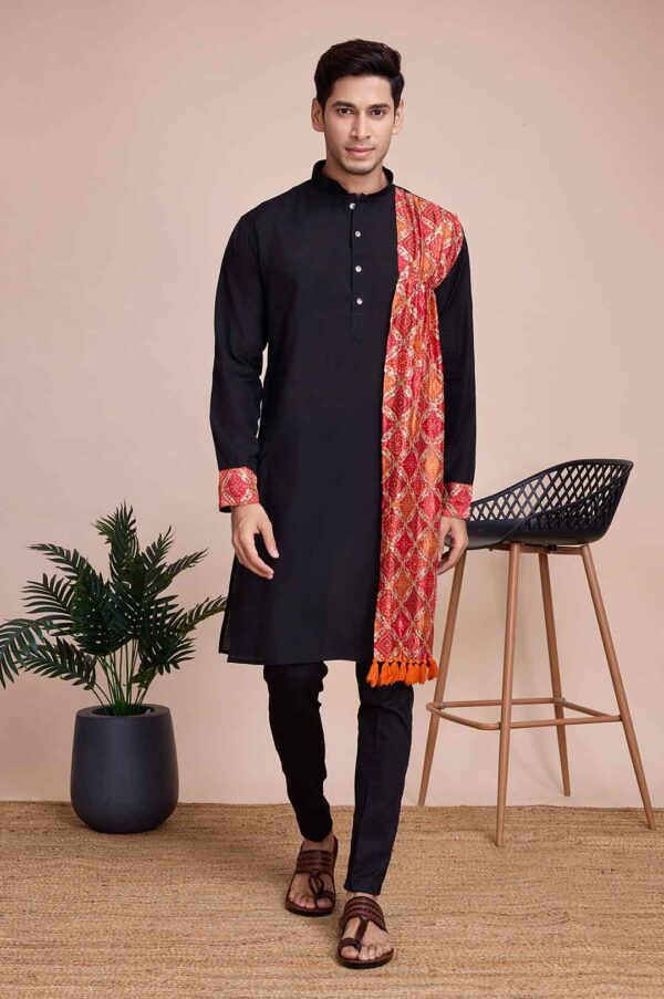 black Navratri Kurta for men