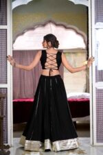 Black-Navratri-Lehenga-Choli-with-Gotta-Patti-and-Gamthi-Work-Blouse-3