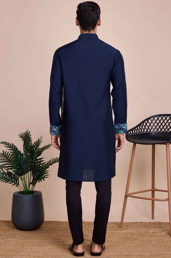 Blue Navratri Kurta For Men