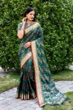 Green-Special-Edition-Pure-Handloom-Silk-Ikkat-Patola-Saree-