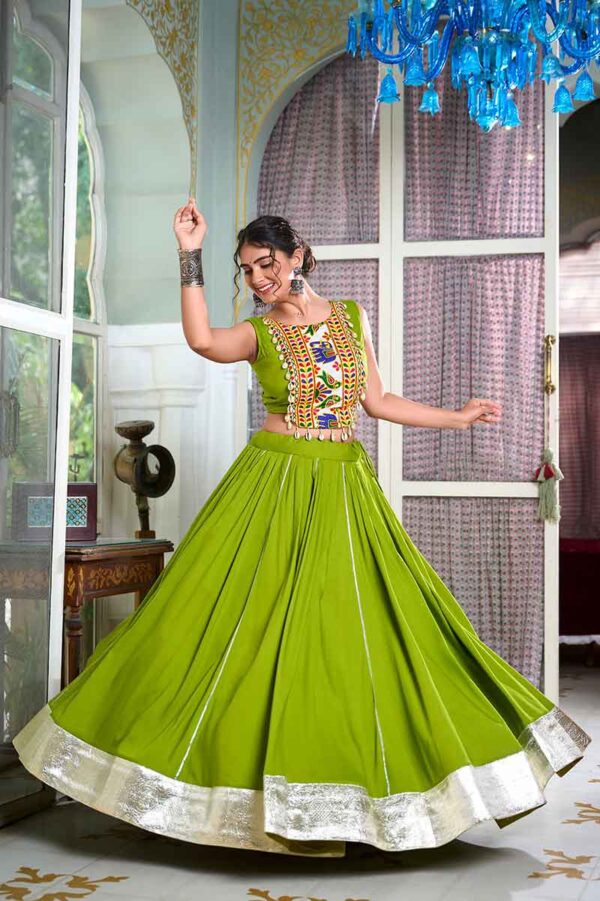 Parrot Green Navratri Lehenga Choli